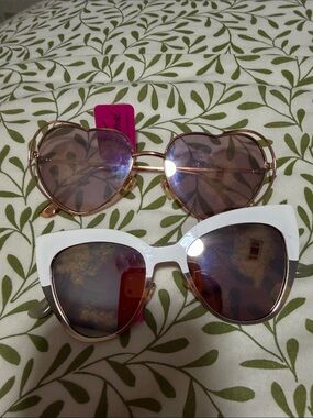 Betsey Johnson sunglasses rose gold